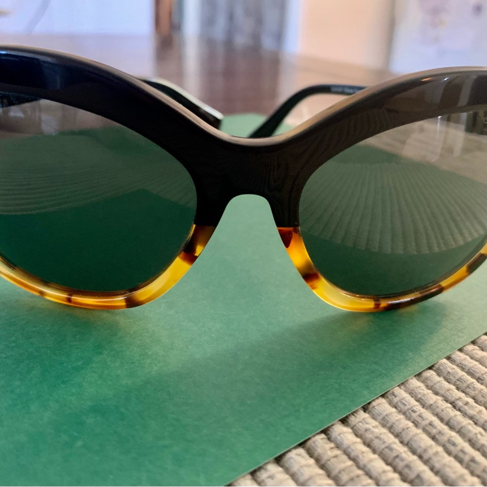 Coach Golden Buckle Sunglasses / Black & Tortoiseshell design.